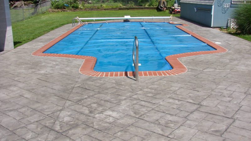 Stamped Concrete Pool Deck