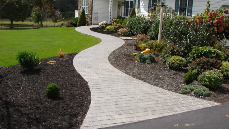 Morrison Custom Concrete created a stamped concrete walkway for this homeowner.