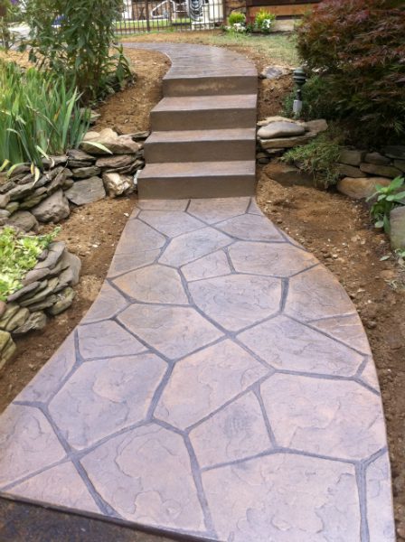 stamped concrete walkways