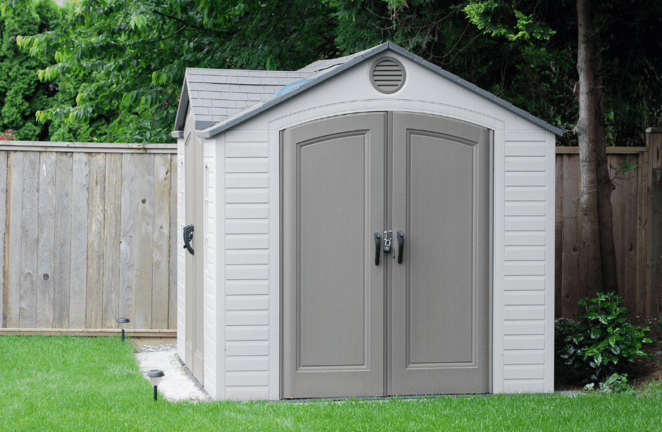 Shed on a slab